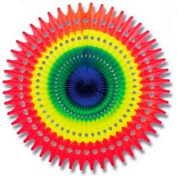tête de gondole - grand soleil multicolore en volume