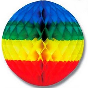 tête de gondole - boule de papier quatre couleurs gaufrée